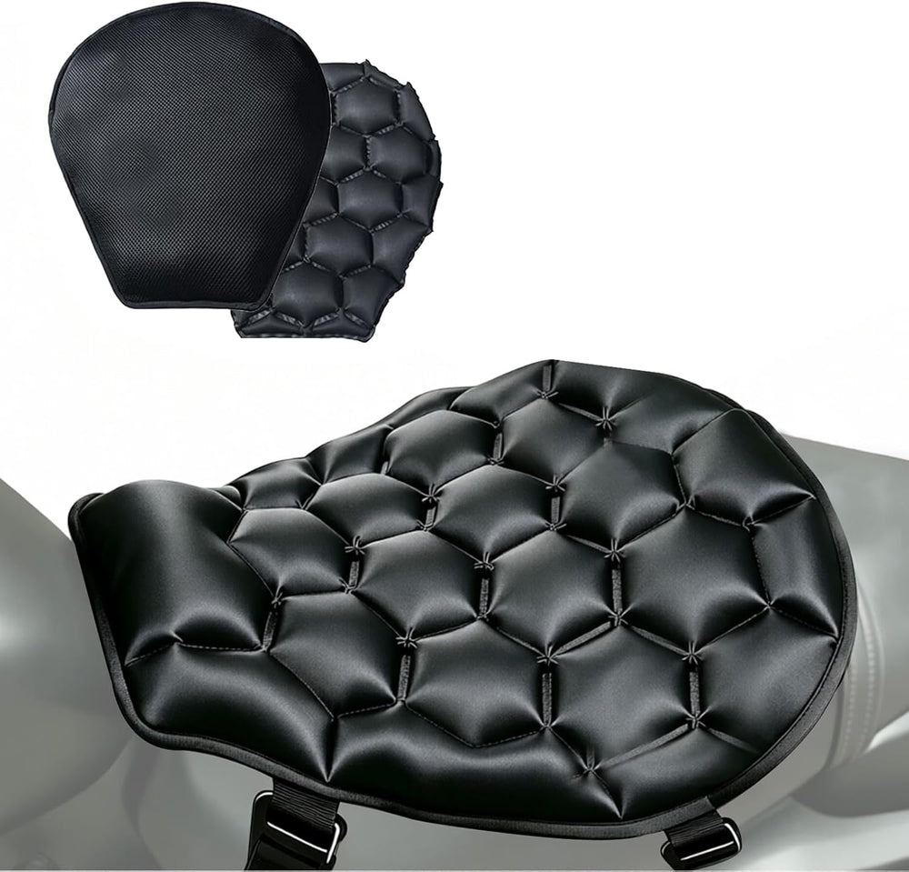 Foldable Motorcycle Seat Cushion with Air and Water Filling, Air Convection B...