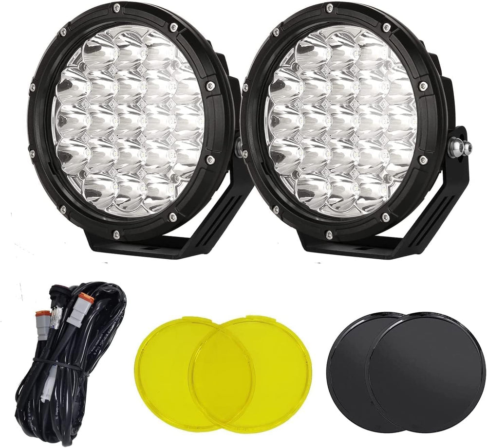 BIGLIONX Round LED Offroad Lights 7inch 2pcs 210W 32000LM LED Off Road Light ...