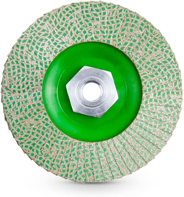 KGS Hybrid Diamond Flap Disc 4.5 inch 5/8 inch-11 Metal Adapter (Grit 60 (Gre...