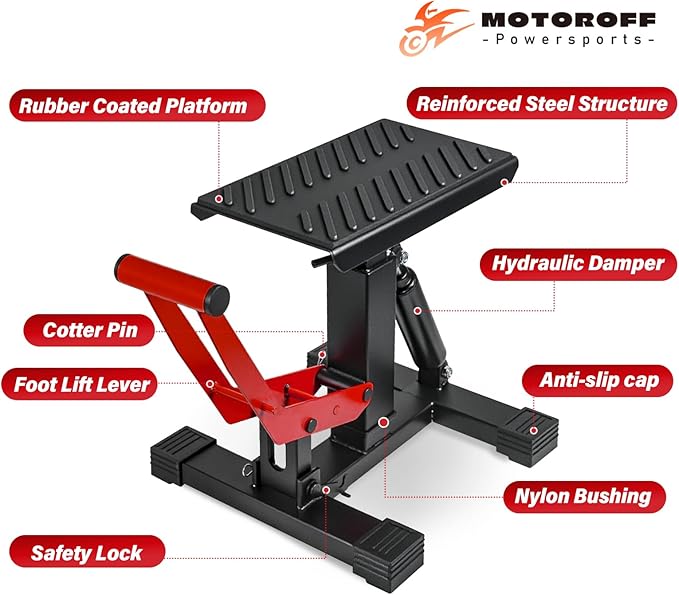 Adjustable Dirt Bike Stand & Powersport Jack 1000LBS Capacity, Heavy Duty