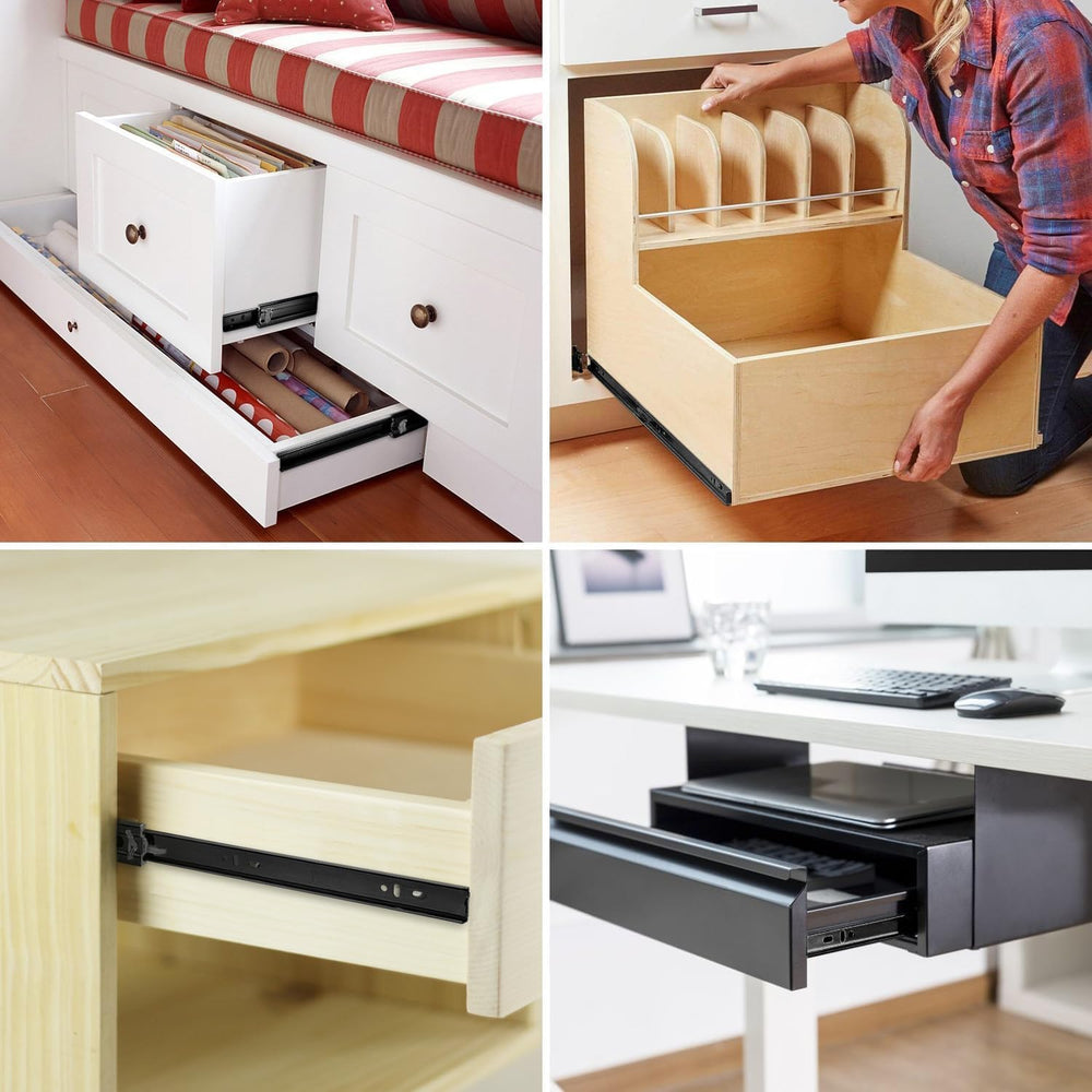 homdiy 10 Pairs 22 Inch Soft Close Drawer Slides Heavy Duty Side Mount