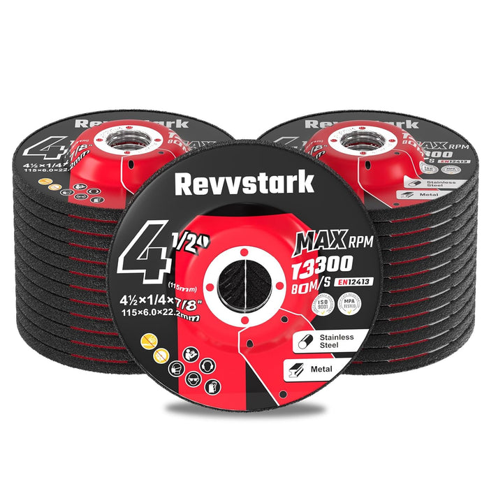 25 Pack Grinding Wheels 4 1/2 Inch, Angle Grinder Disc for Metal