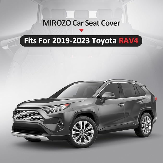 MIROZO Seat Covers for rav4, Waterproof Car Seat Covers Faux Leather Seat Cover
