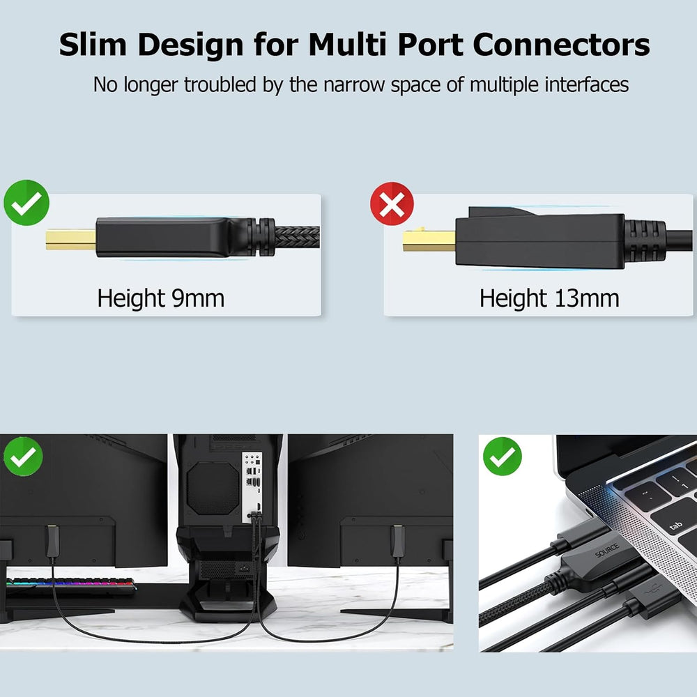 4K DisplayPort to HDMI Cable 10-Pack, 6 Feet Braided, Unidirectional