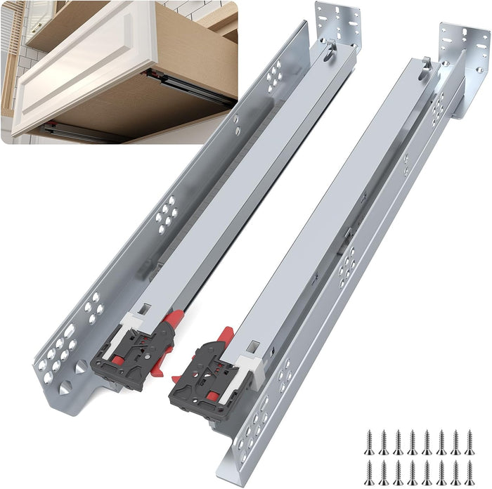 4 Pairs 8 Pcs Concealed Soft Close Undermount Drawer Slides 21 Inch