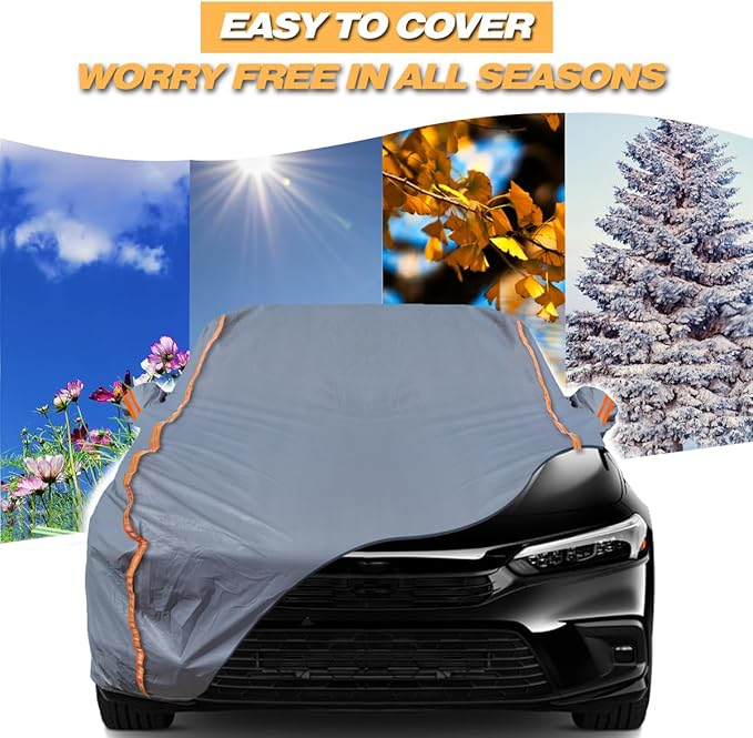 TUCAREST 6-Layers PEVA Premium Full Car Cover Fit