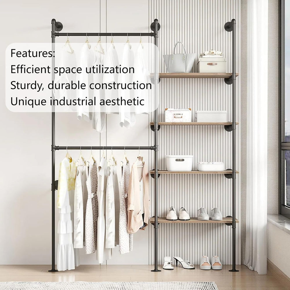 Industrial Pipe Clothing Rack