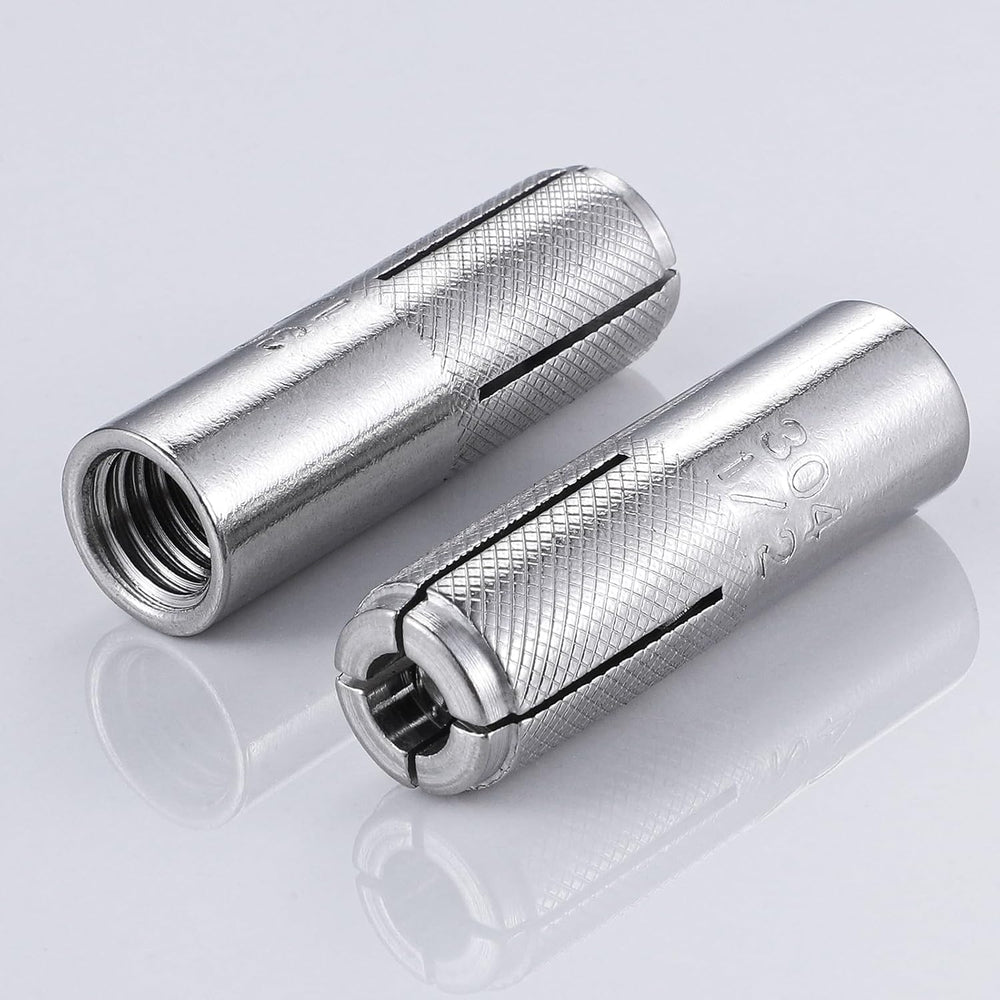 Wensilon(100 pcs) 1/4"-20 Premium Stainless Steel Drop in Anchors Assort...