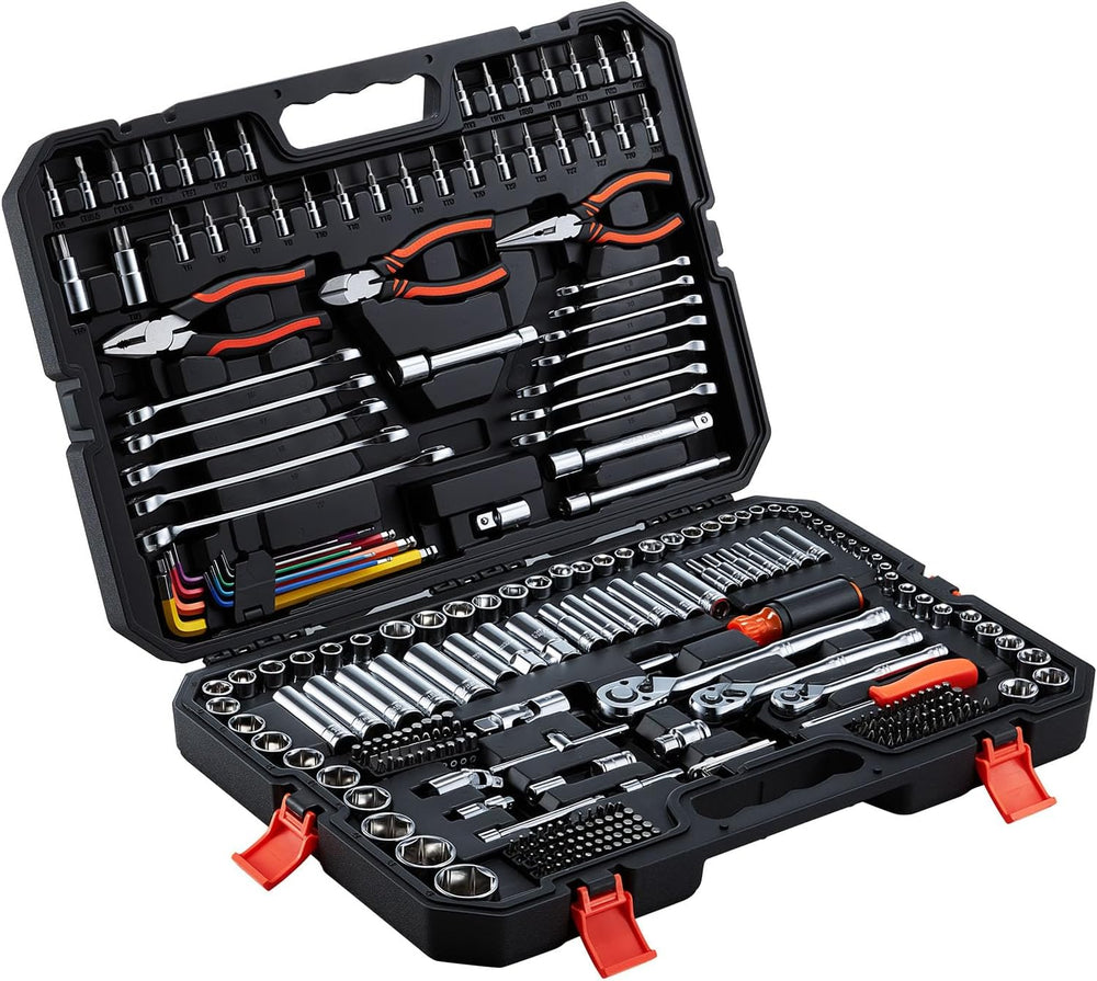 VEVOR Mechanics Tool Set, 314-Piece Mechanic Tool Kit, 1/4 in, 3/8 in, and 1/...