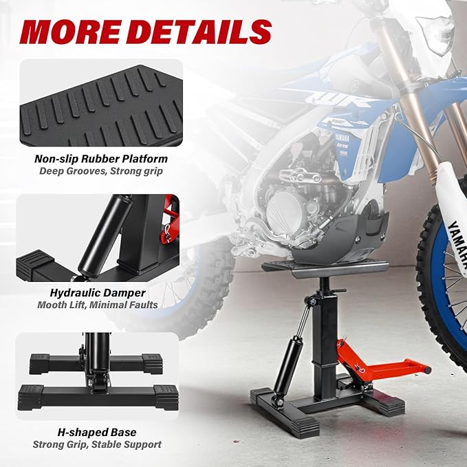 Adjustable Dirt Bike Stand & Powersport Jack 1000LBS Capacity, Heavy Duty