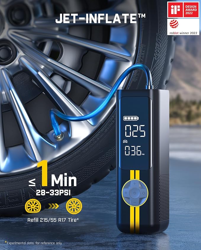 Fanttik X8 APEX Tire Inflator Portable Air Compressor, 1 Min Fast Inflation