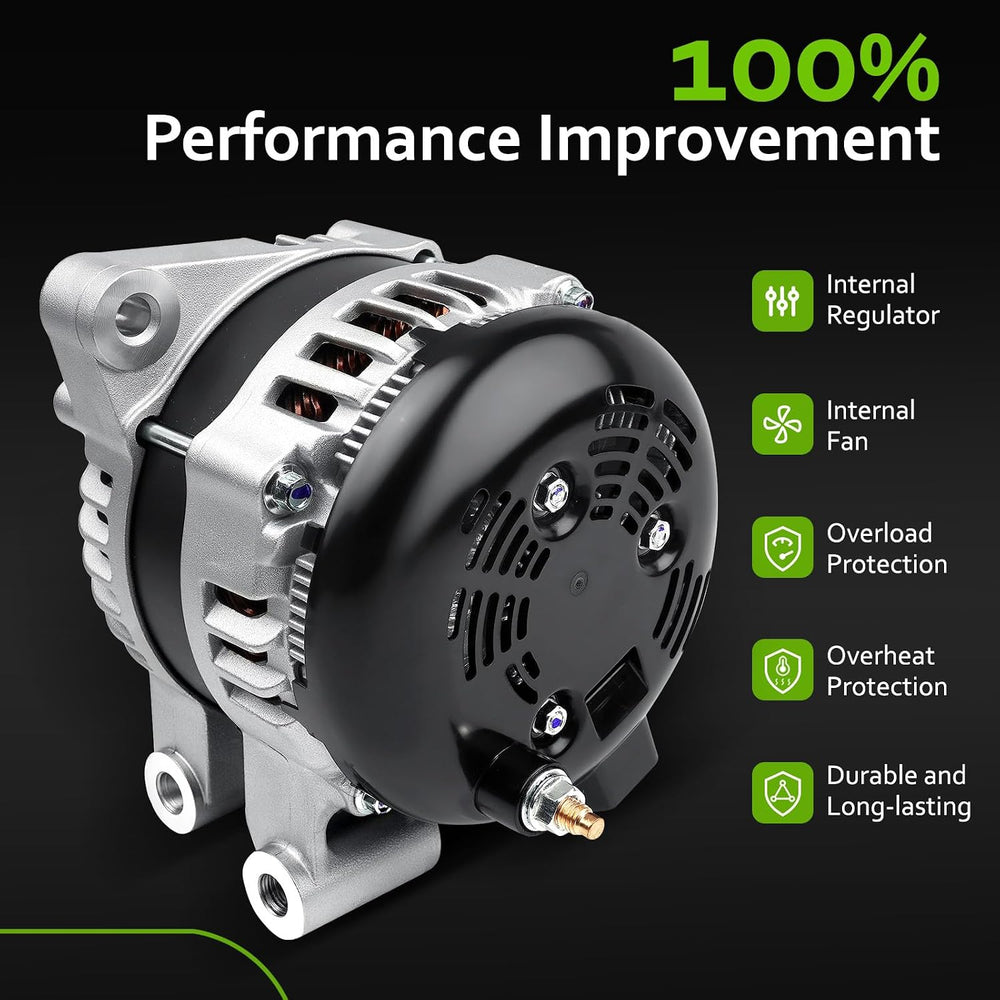 New Alternator Replacement for V6 3.6L 2009-2017 Chevrolet Traverse, 2007-201...