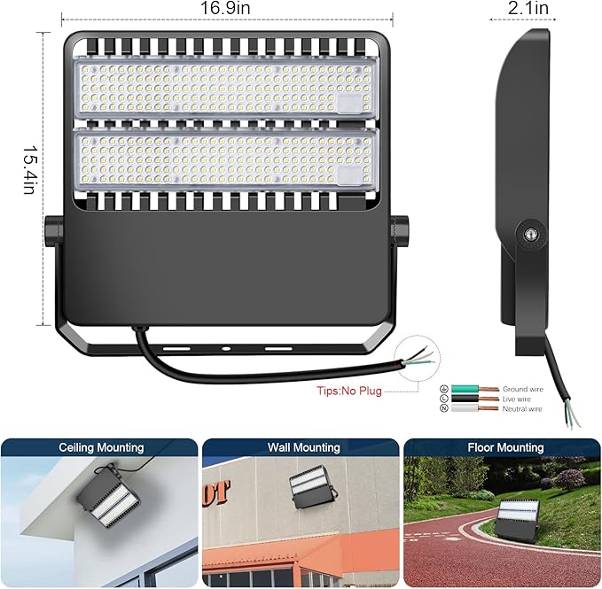 LED Stadium Lights, Outdoor Super Bright 240 Watt 36000 Lumen Stadium Flood (...