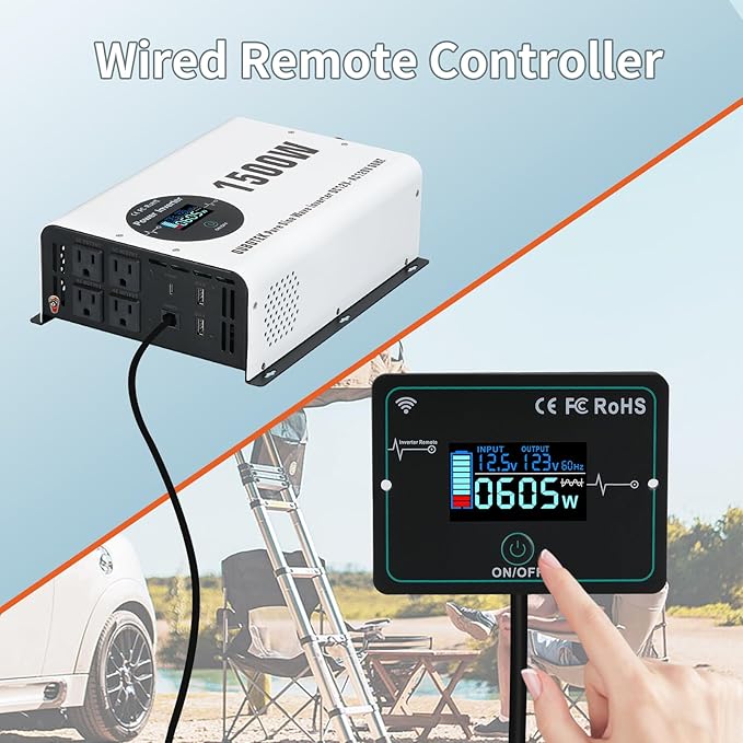 1500W Pure Sine Wave Power Inverter