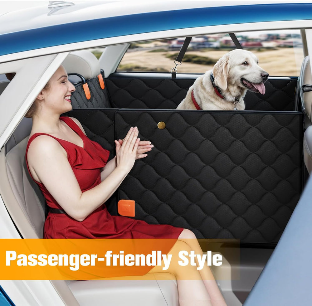 PETICON Convertible Backseat Extender for Dogs, Hard Bottom Dog Seat Cover