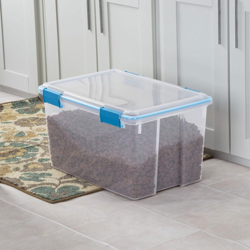 Sterilite 4-Pack 54 Quart Gasket Box, Home Storage Organizer Bins with Lids -...
