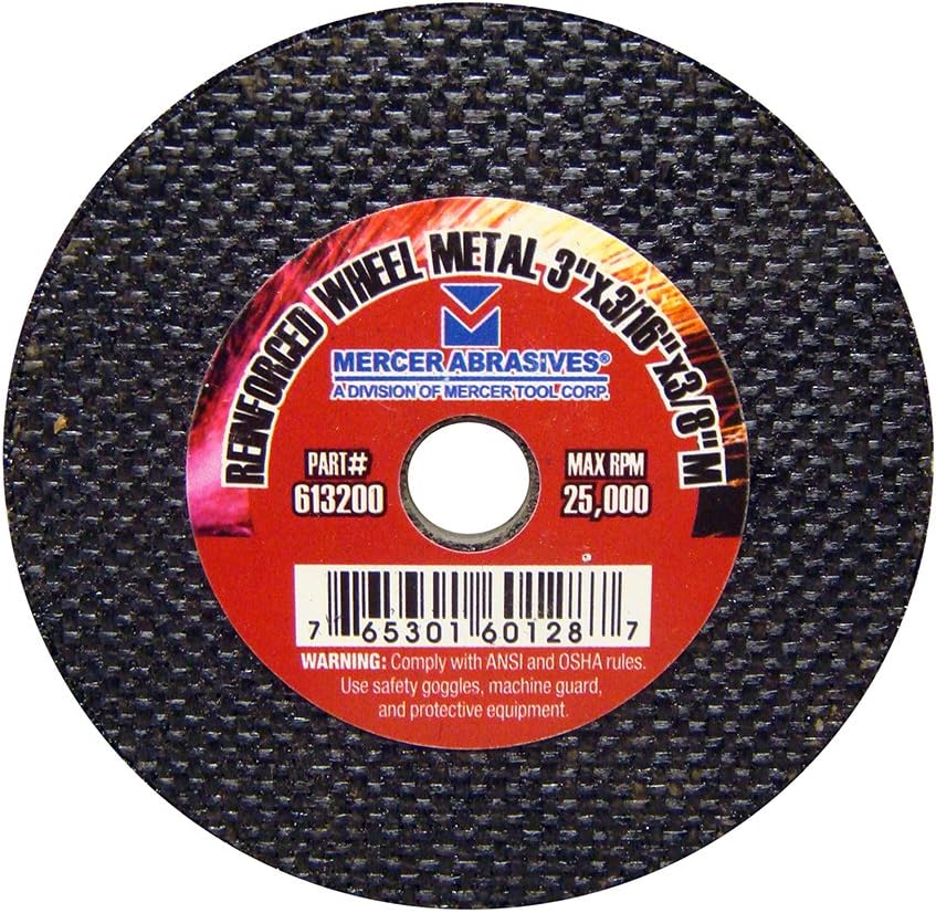 Mercer Industries 613200-3" x 3/16" x 3/8" Cut-Off Wheels for ...