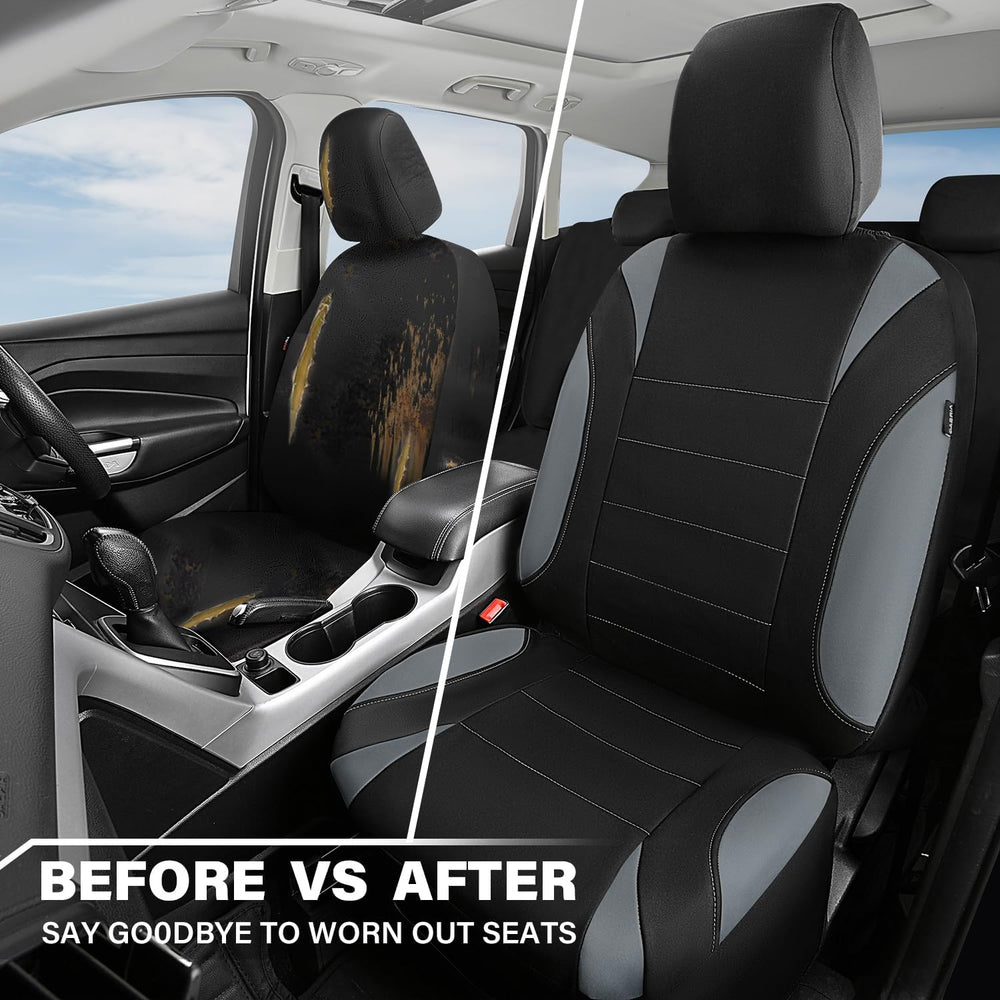 CAR PASS Waterproof Car Seat Covers Front Seats Only with 5mm Composite EVA, ...