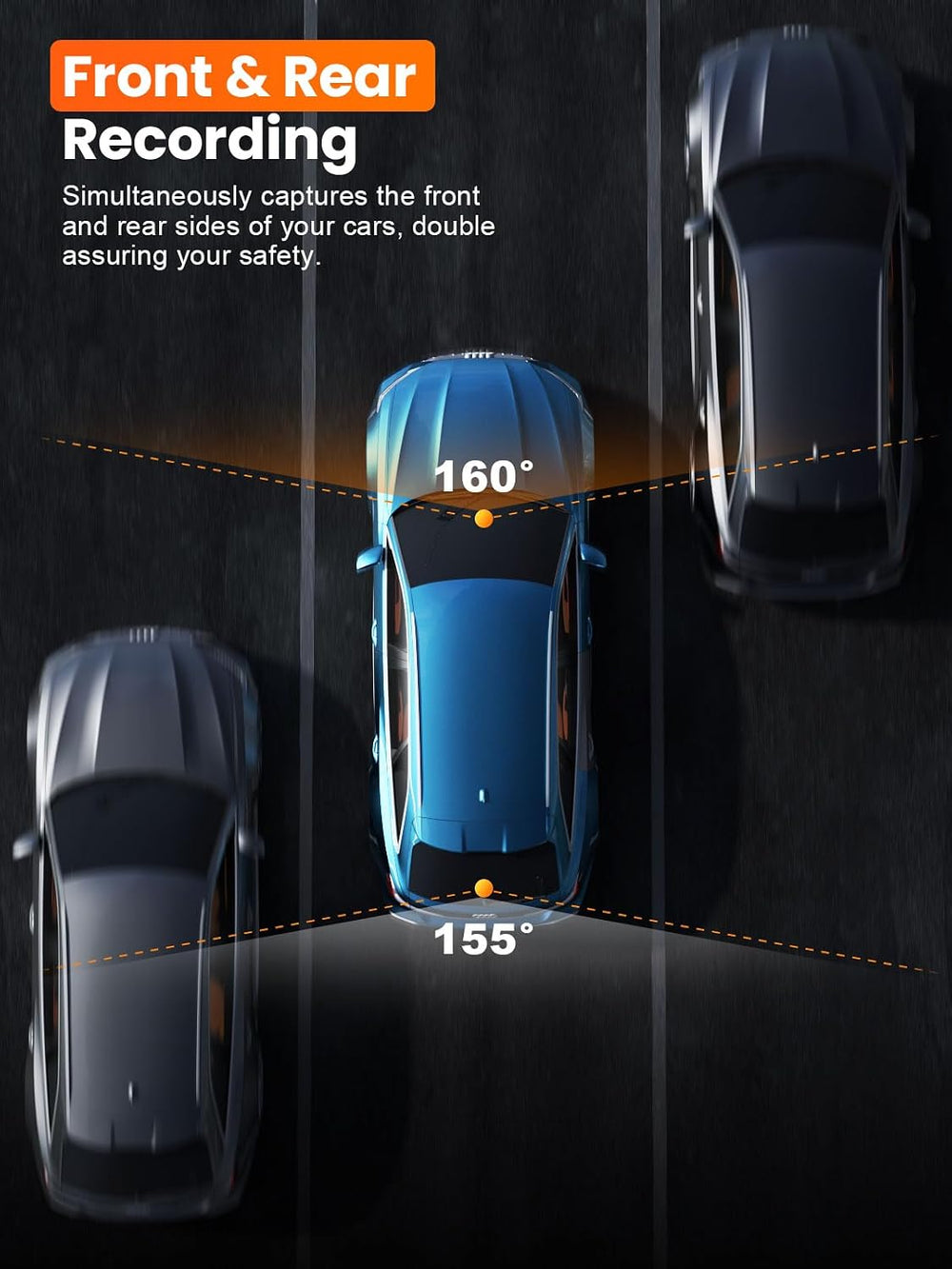 Affver 4K+2.5K Dash Cam Front and Rear, Built-in 5G WiFi 6 GPS Dual Dashcam
