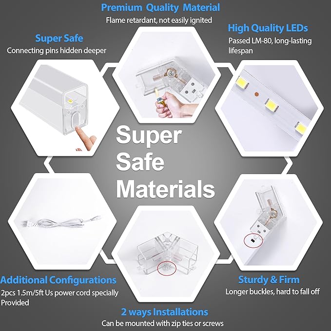 MODERN Hexagon Garage Light: Higher Brightness 720W 86400 Lumens Hexagon Led