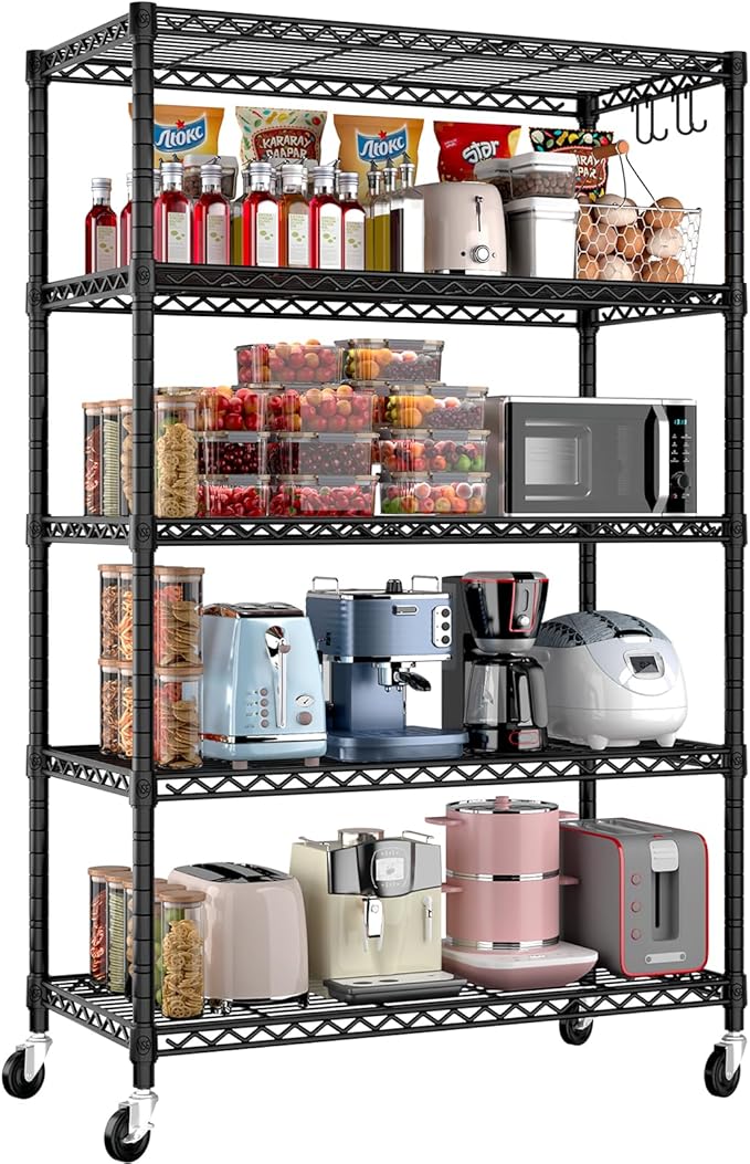 PrimeZone 36" W x 16" D x 79" H Wire Storage Shelves