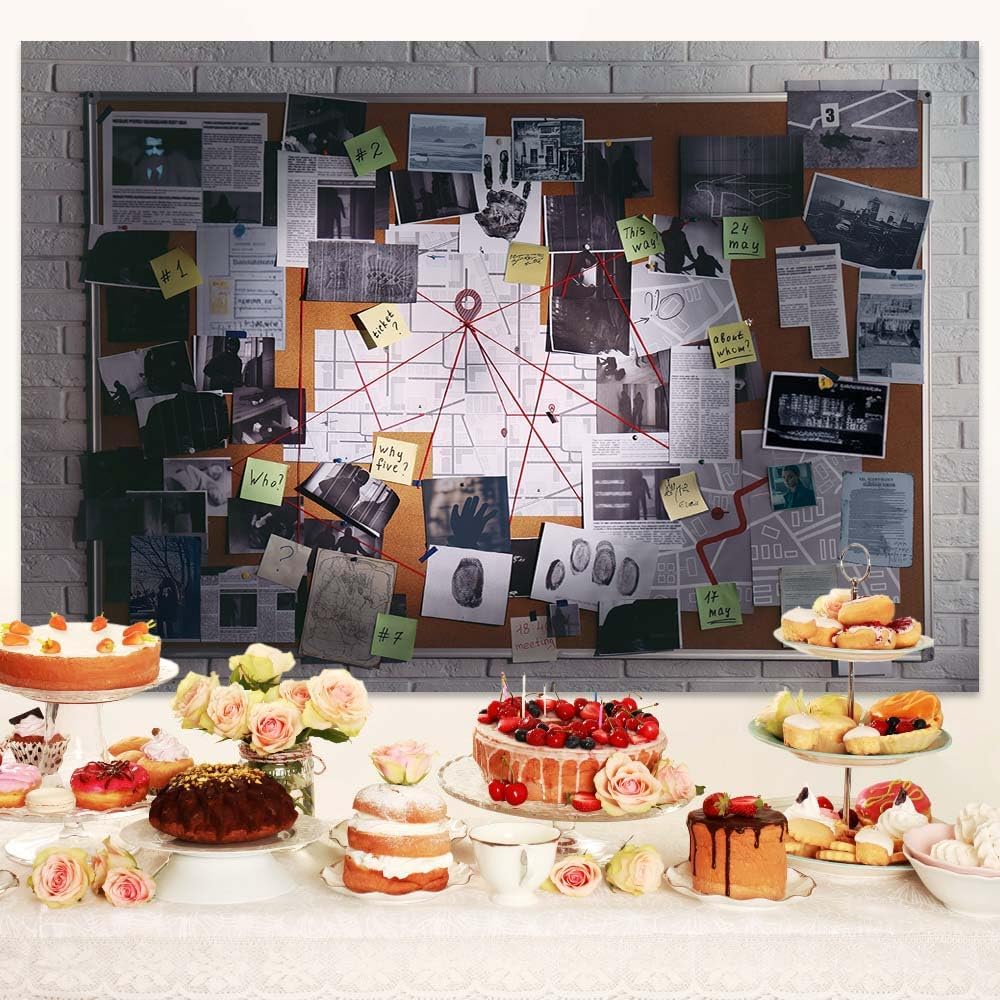 10X8ft Crime Scene Decorations Photo Backdrop Murder Mystery Party Photograph...