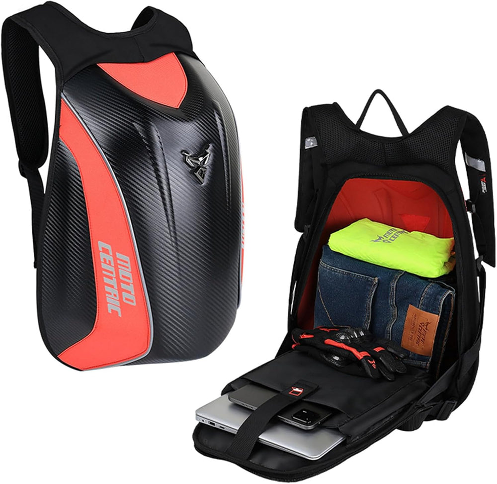 Motorcycle Backpack Waterproof Large Capacity Carbon Fiber Rider Backpack Har...