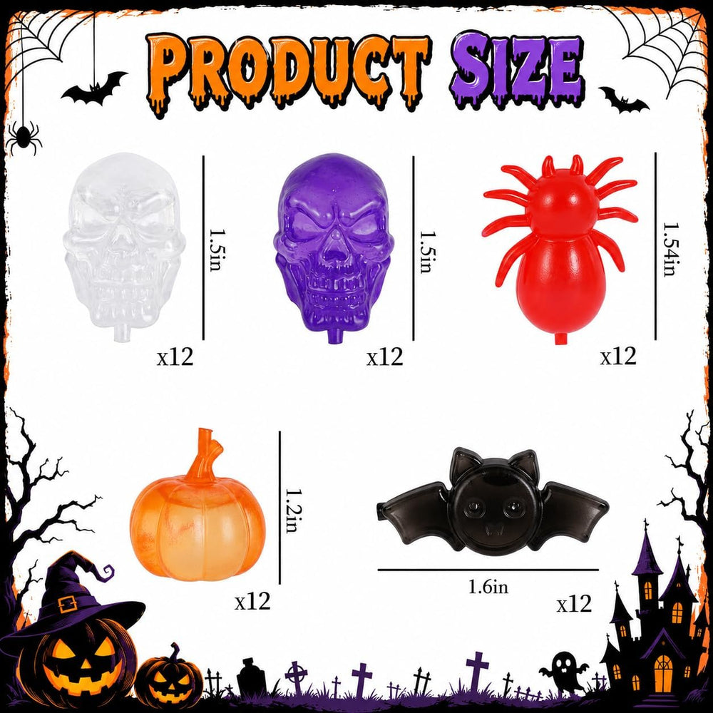 300 Pack Halloween Reusable Ice Cubes for Drinks and Parties, Pumpkin