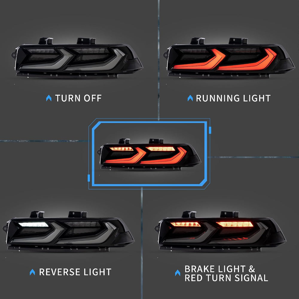 VLAND Led Tail Lights Compatible with Camaro Coupe 2014 2015 LT LS SS ZL1 w/R...