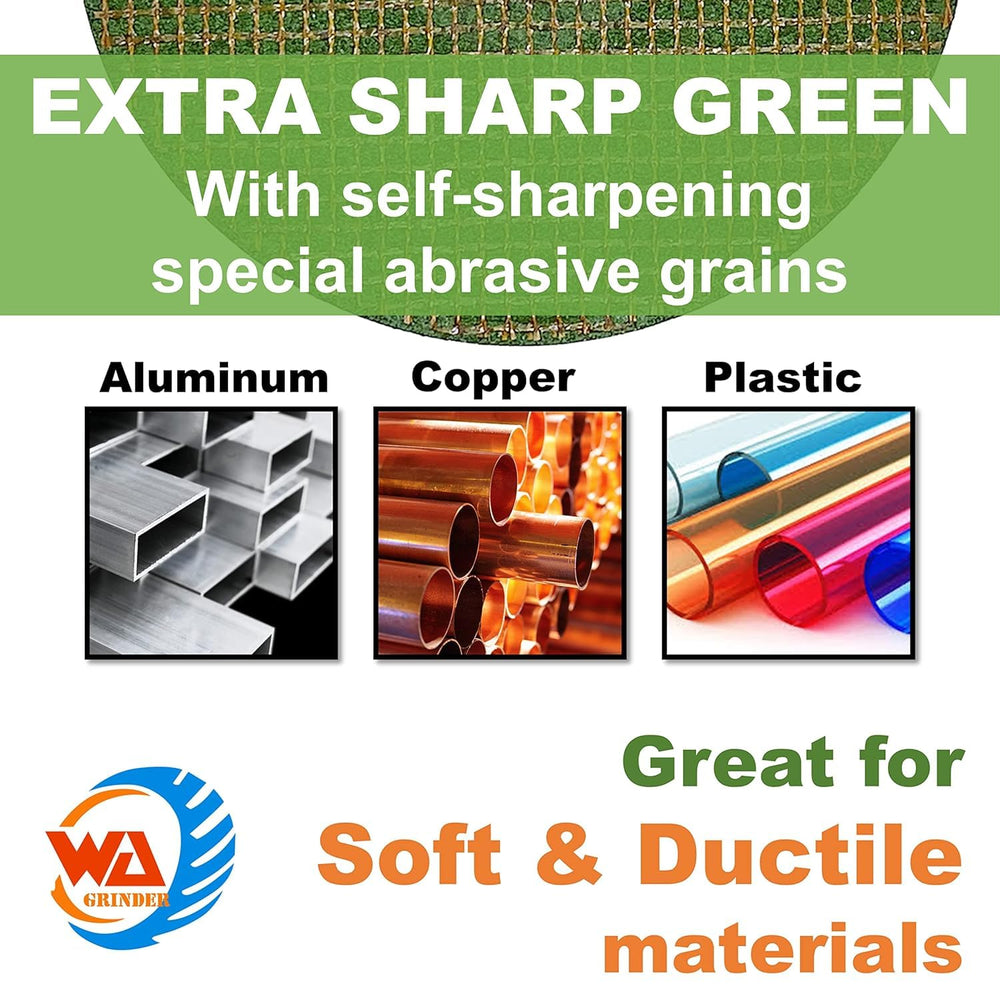 WA 100PACK - 4 1/2 inch Green Cutting Wheels for Metal & Stainless Steel ...