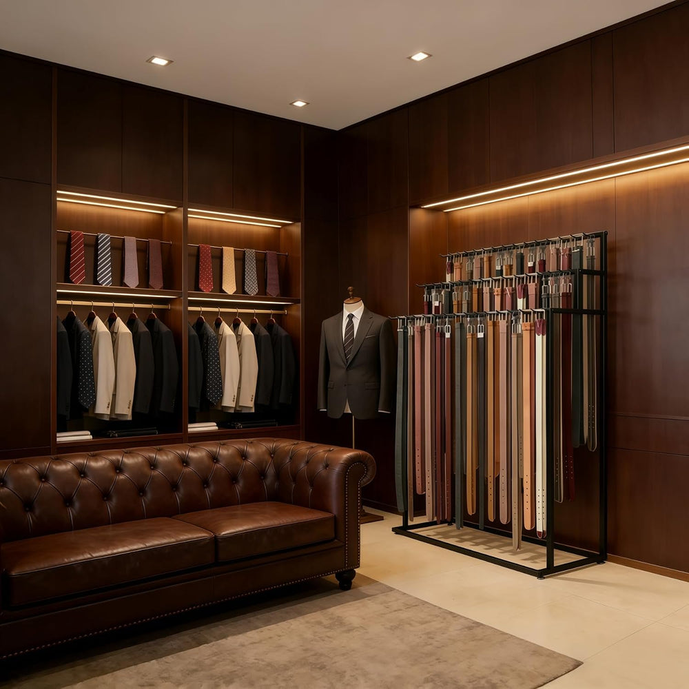 Belt Rack,Belt Display Organizer,Retail Rack for Belts Ties Bags