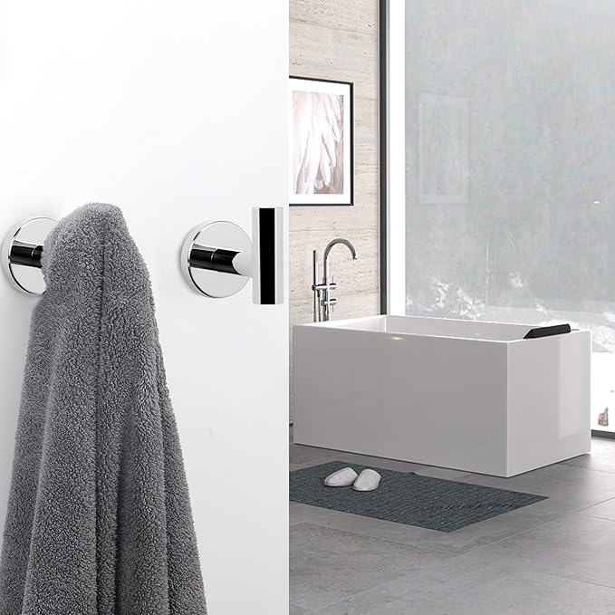 NearMoon Bath Towel Hooks- SUS 304 Stainless Steel Robe Hook Holder, Heavy Du...