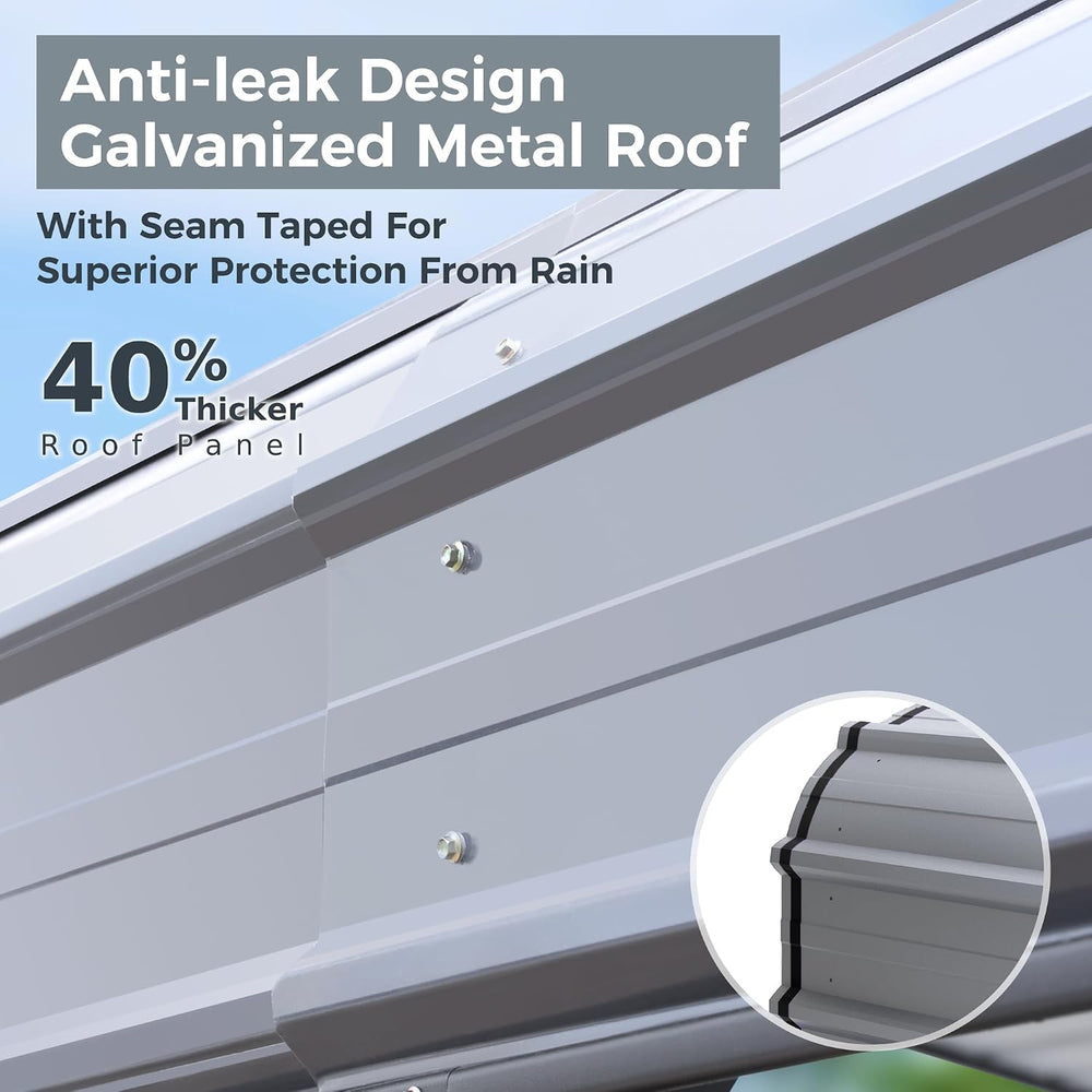 GREEN PARTY 14x35x13 ft Metal RV Carport Heavy Duty Canopy Garage Shelter