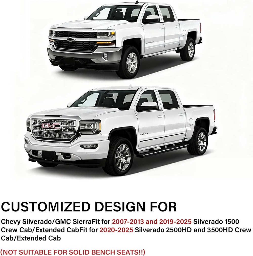 Coverado Chevy Silverado Seat Covers, Faux Leather Seat Covers Fit for Chevy ...