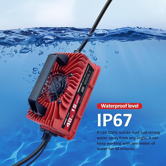 15 Amp 48 Volt Golf Cart Battery Charger