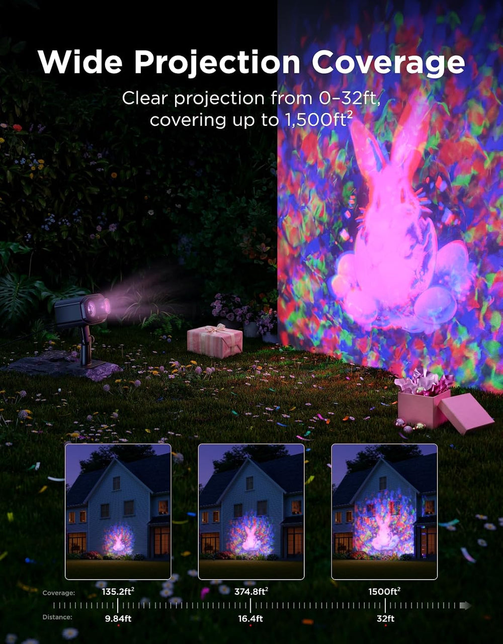 Govee Outdoor Halloween Projector Light, 3D Dynamic Visual Holiday Decor