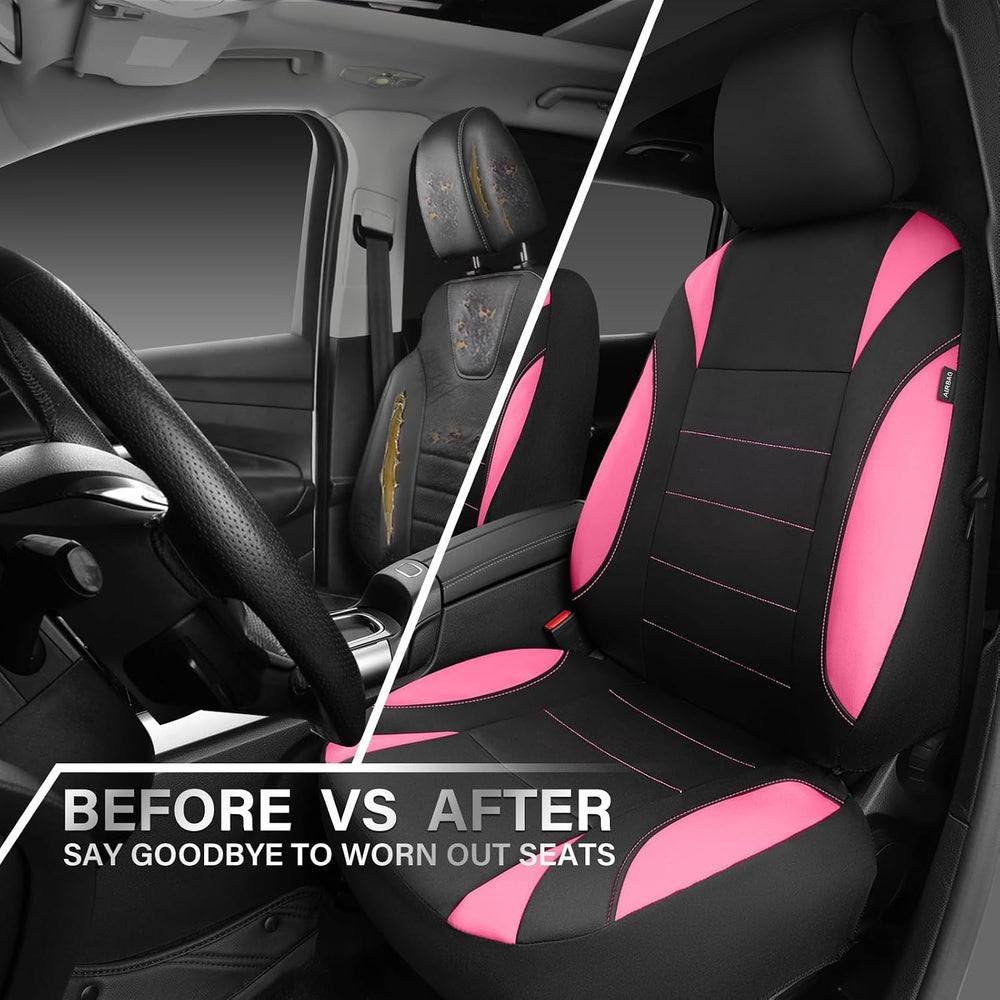 CAR PASS Waterproof Car Seat Covers Front Seats Only with 5mm Composite EVA, ...