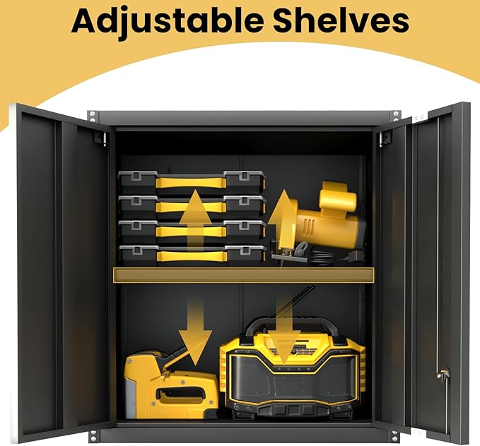 LUCYPAL Garage Storage Cabinet, 27.95" H Metal Wall Cabinets