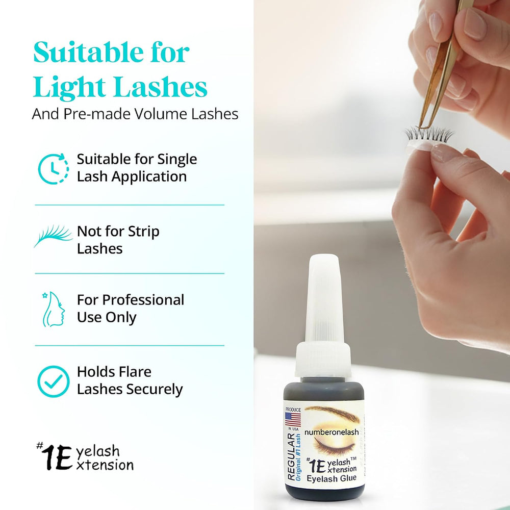 Regular Eyelash Glue - Professional Lash Glue for Individual Flare Lashes, Fa...
