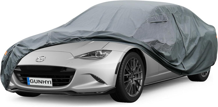 16 Layers Car Cover for Sports Coupe Small Car Waterproof All Weather,
