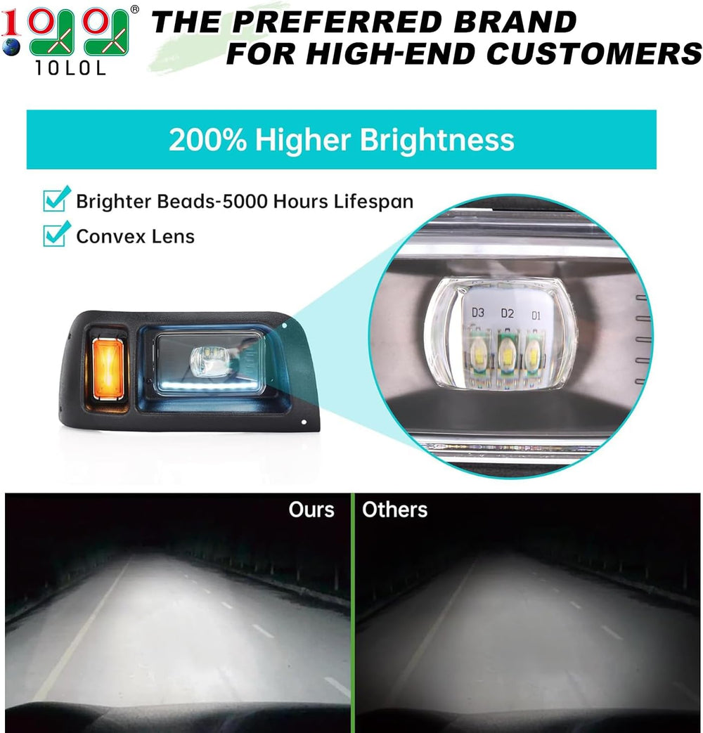 10L0L Deluxe Golf Cart Light Kit for Club Car DS 12V-60V