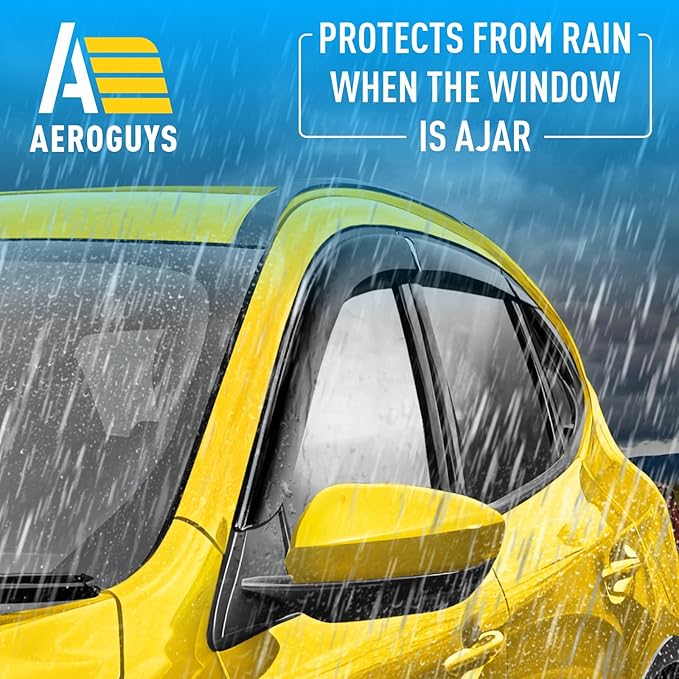 Extra Durable Window Deflectors Tape-On Window Visors Rain Guards Fit (6pcs)