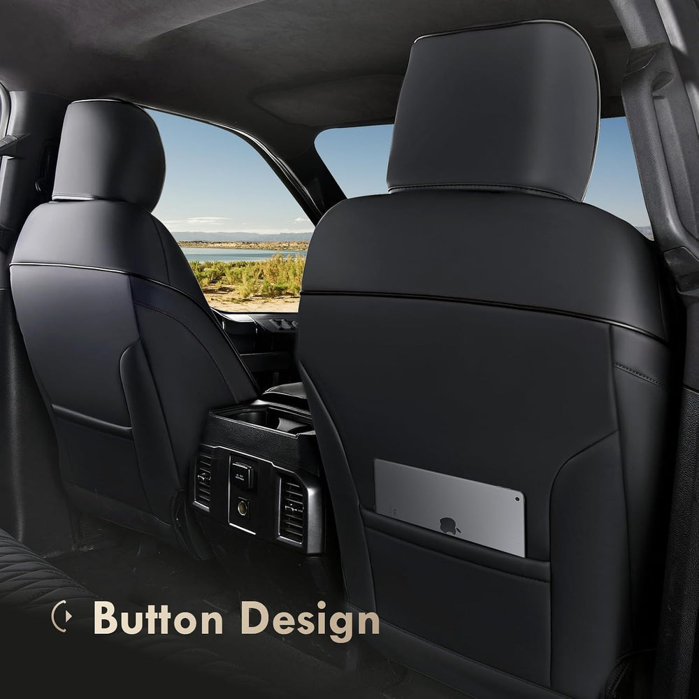 Coverado Leather Seat Covers Full Set Fit for Ford F150 F250 F350 F450, Water...