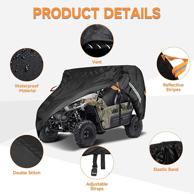 NEVERLAND UTV Cover Heavy Duty Ranger Cover Waterproof 2-3 Seater/4-6 Seater