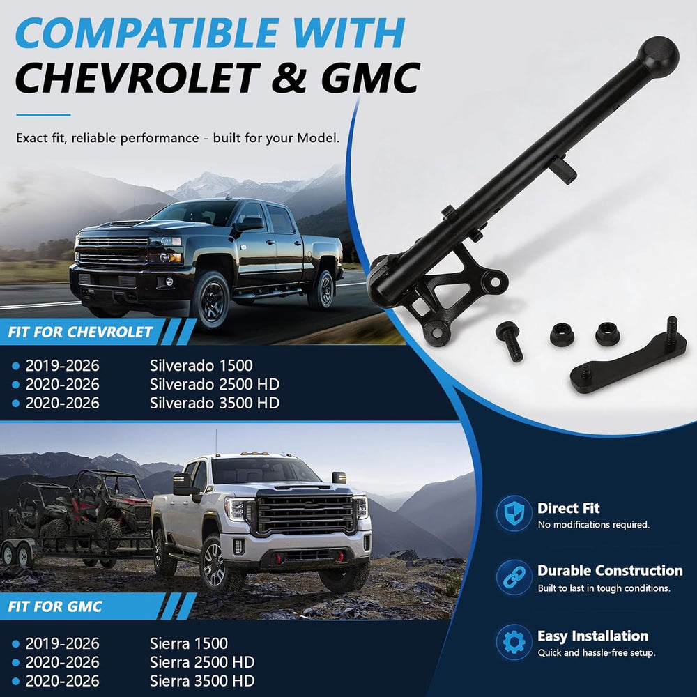Auxiliary Tailgate Step Handle Compatible with Chevy Silverado & GMC Sier...