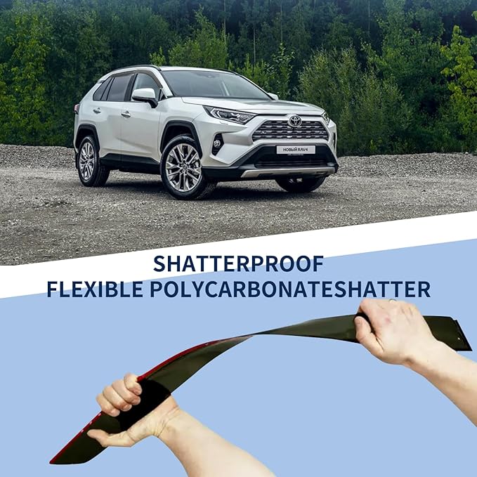 4PCS Rain Guards Fit for 2013-2018 Toyota RAV4 LE XLE SE, Tape-on Outside Mount