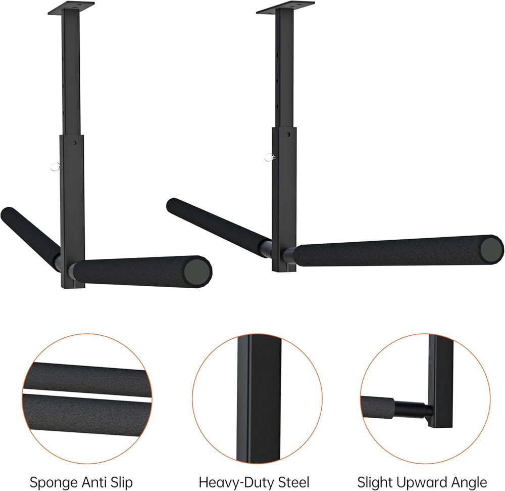 TRUSOON Double Ladder & Kayak Ceiling Storage Rack, Adjustable, 200 lbs