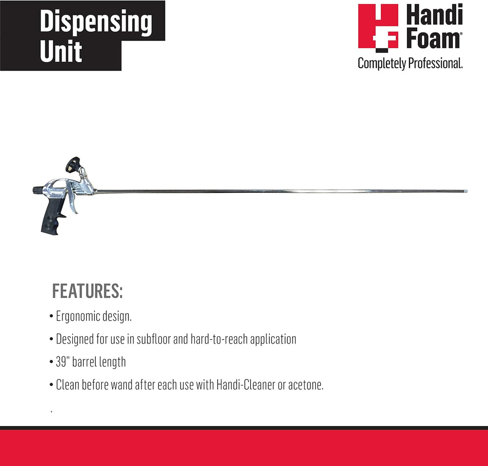 HandiFoam F61060 Gun Foam Applicator, 39 in. (100 cm) Barrel, Ergonomic Desig...