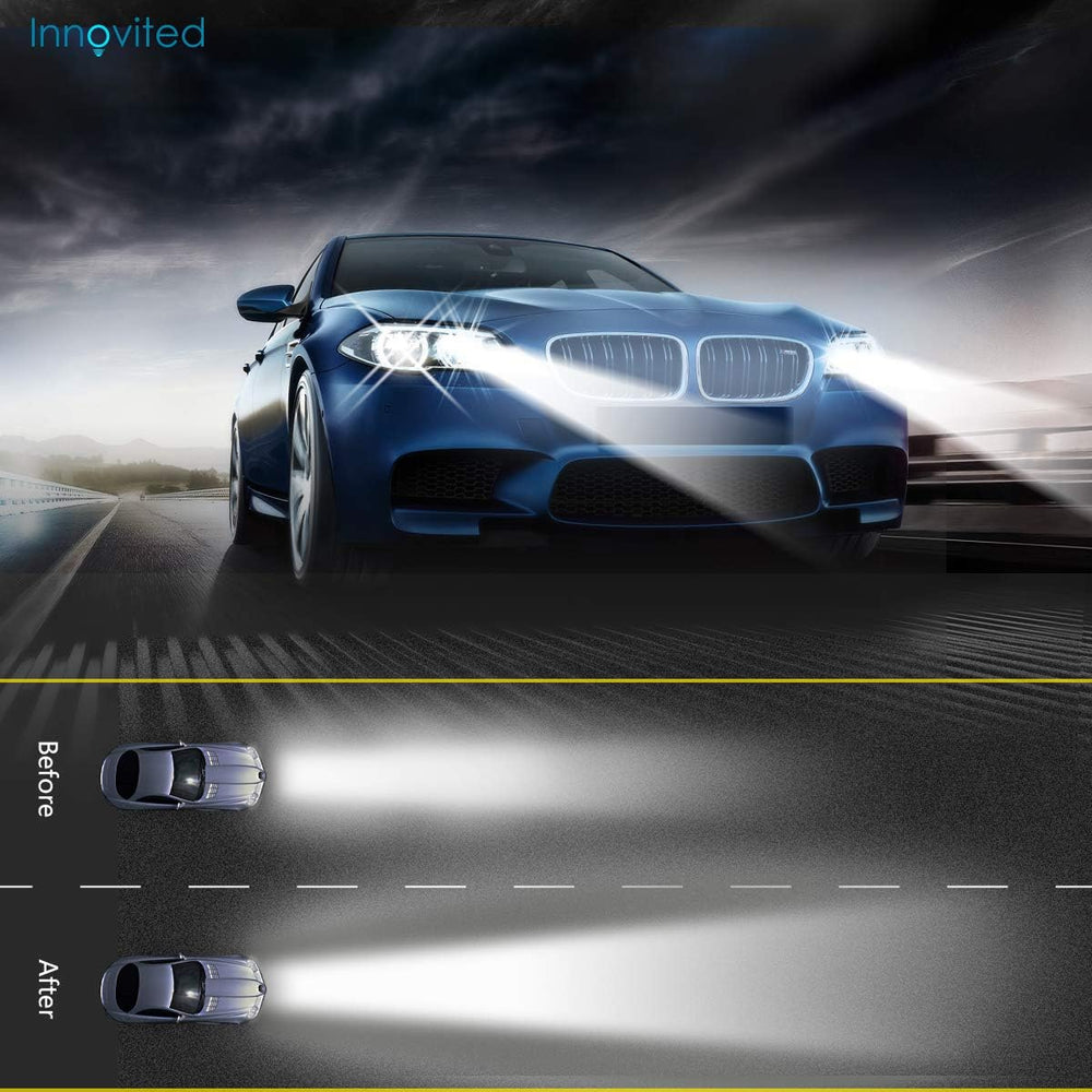 Innovited H11 H9 H8 6000K HID Xenon Bulb x 1 pair bundle with 2 x 55W Perform...