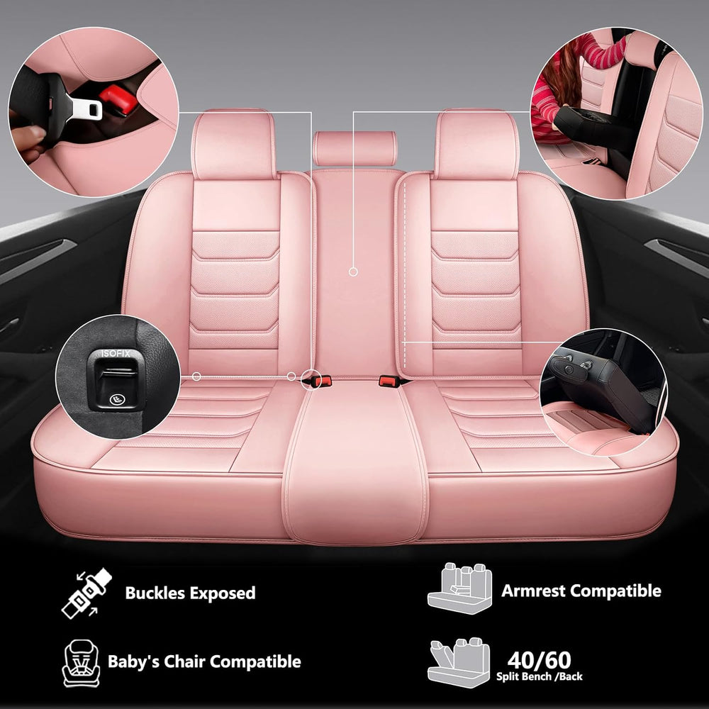 Full Coverage Faux Leather Car Seat Covers Full Set,Automotive Seat Covers fo...
